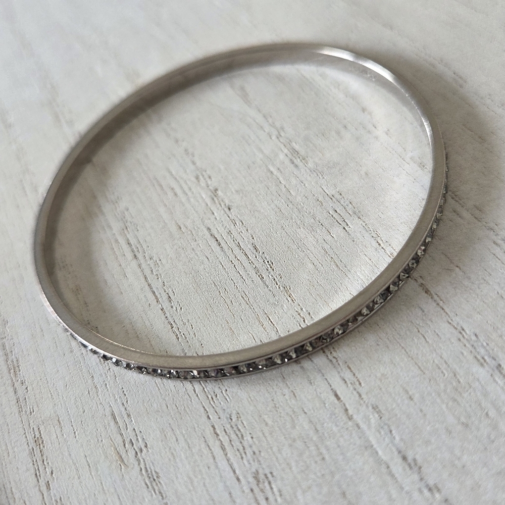 Coach Bangle Bracelet - Silver With Rhinestones - Picture 3 of 10